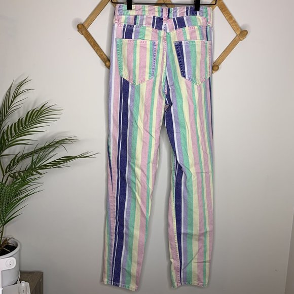 BDG Pastel Vertical Stripe Pant Size 27 - Picture 8 of 9